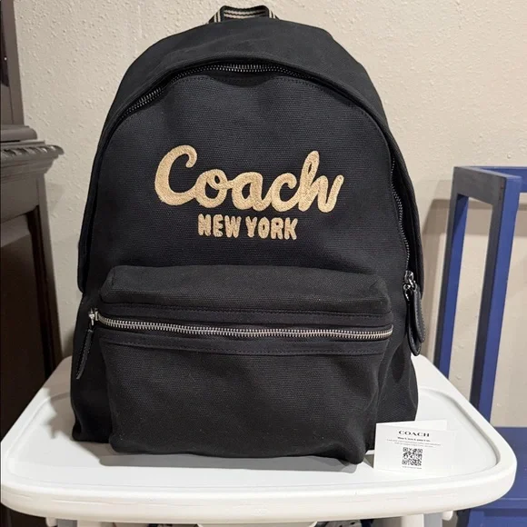 NWOT COACH Cargo Backpack Black One Size - Picture 1 of 12